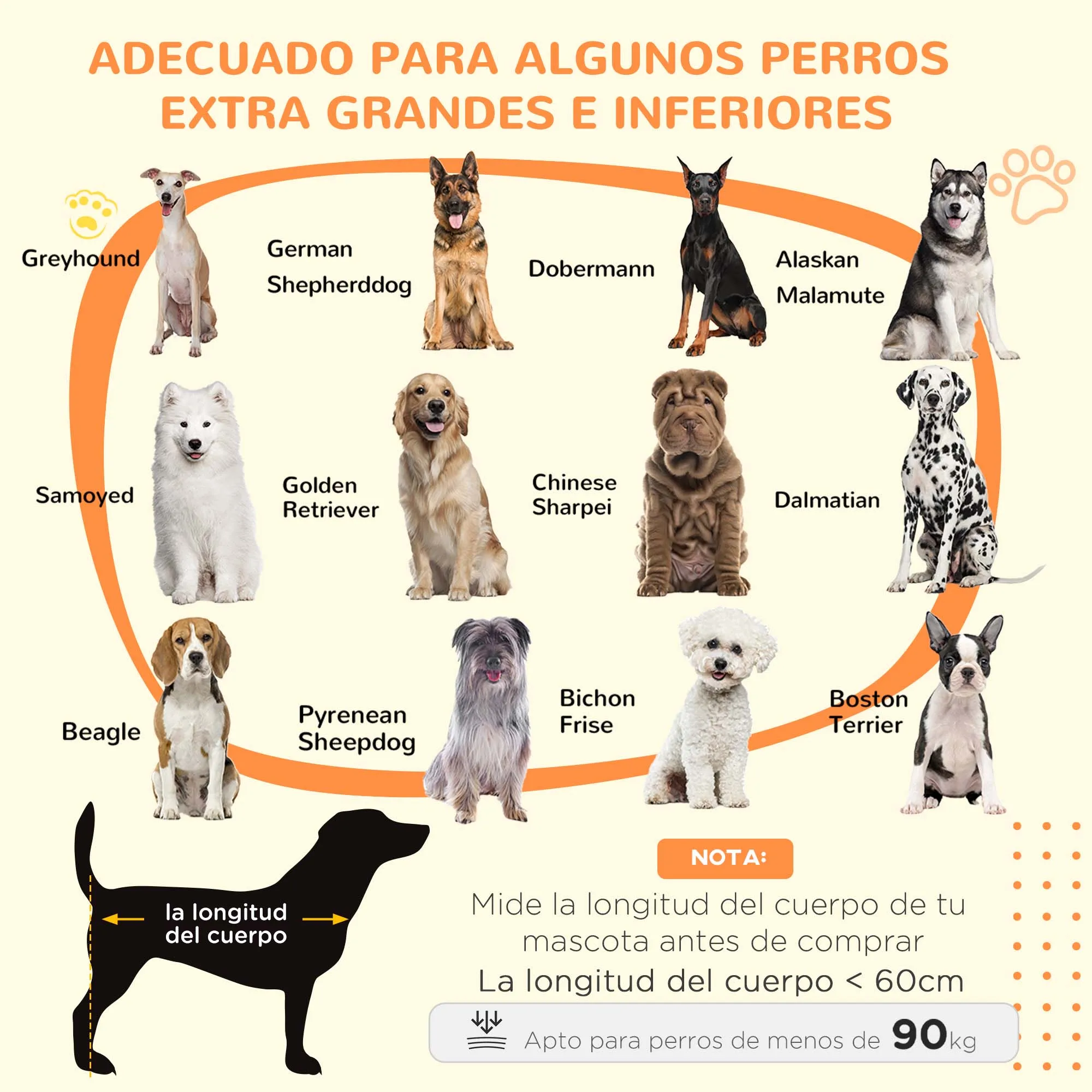 PawHut Jaula para Perros Grandes Desmontable 2 en 1 Mesa Auxiliar con 2 Puertas con Pestillo 4 Ventanas y Patas Ajustables 114x60x82 cm Gris - imagen 4