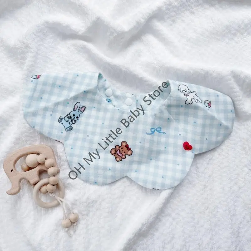 M76C Algodón Babero Cartoon Baby Feeding Toalla alimentación suave y cómoda toalla saliva recién nacidos eructos para - imagen 2