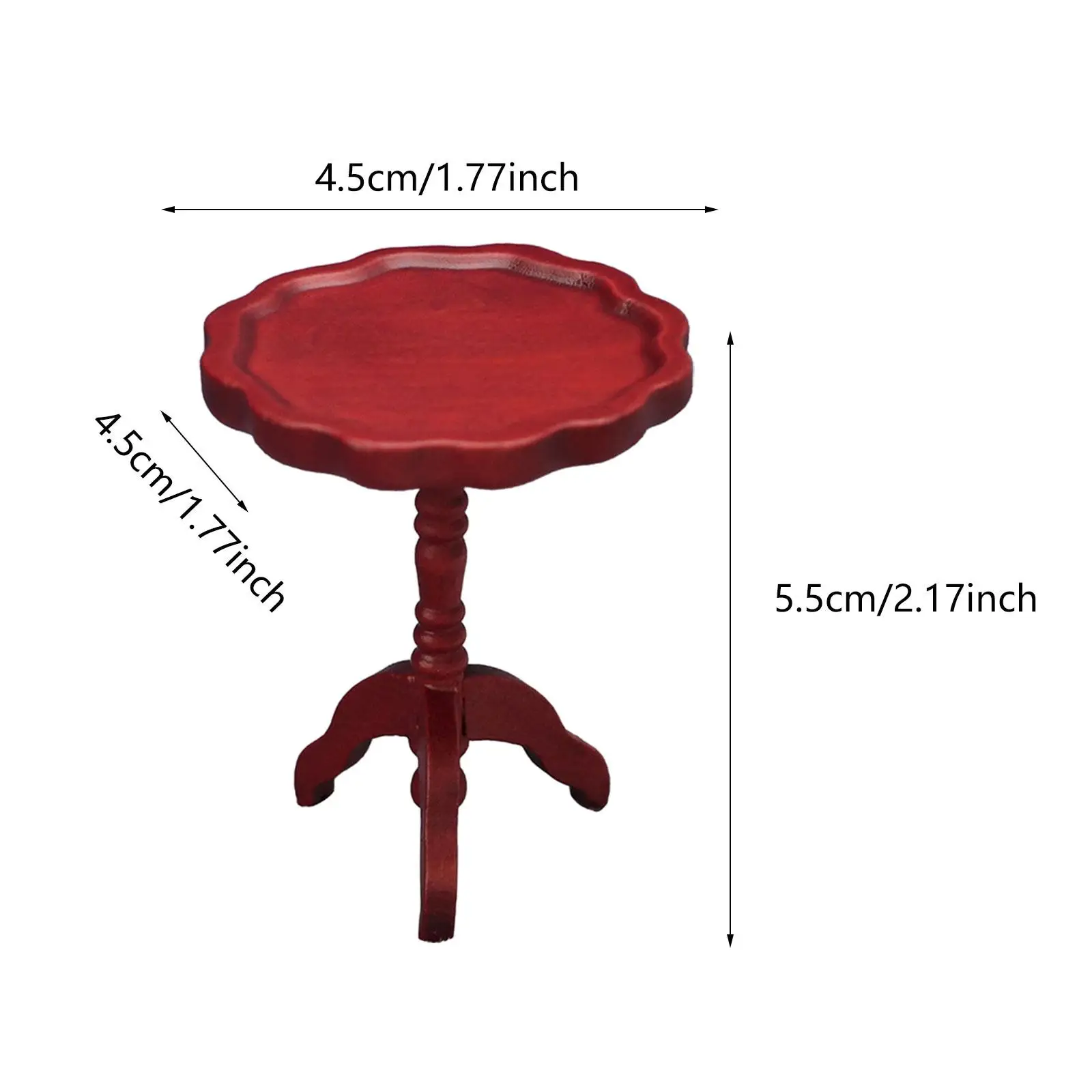 1:12 Scale Wooden Doll House Table, DIY Miniature Doll House Furniture Model,