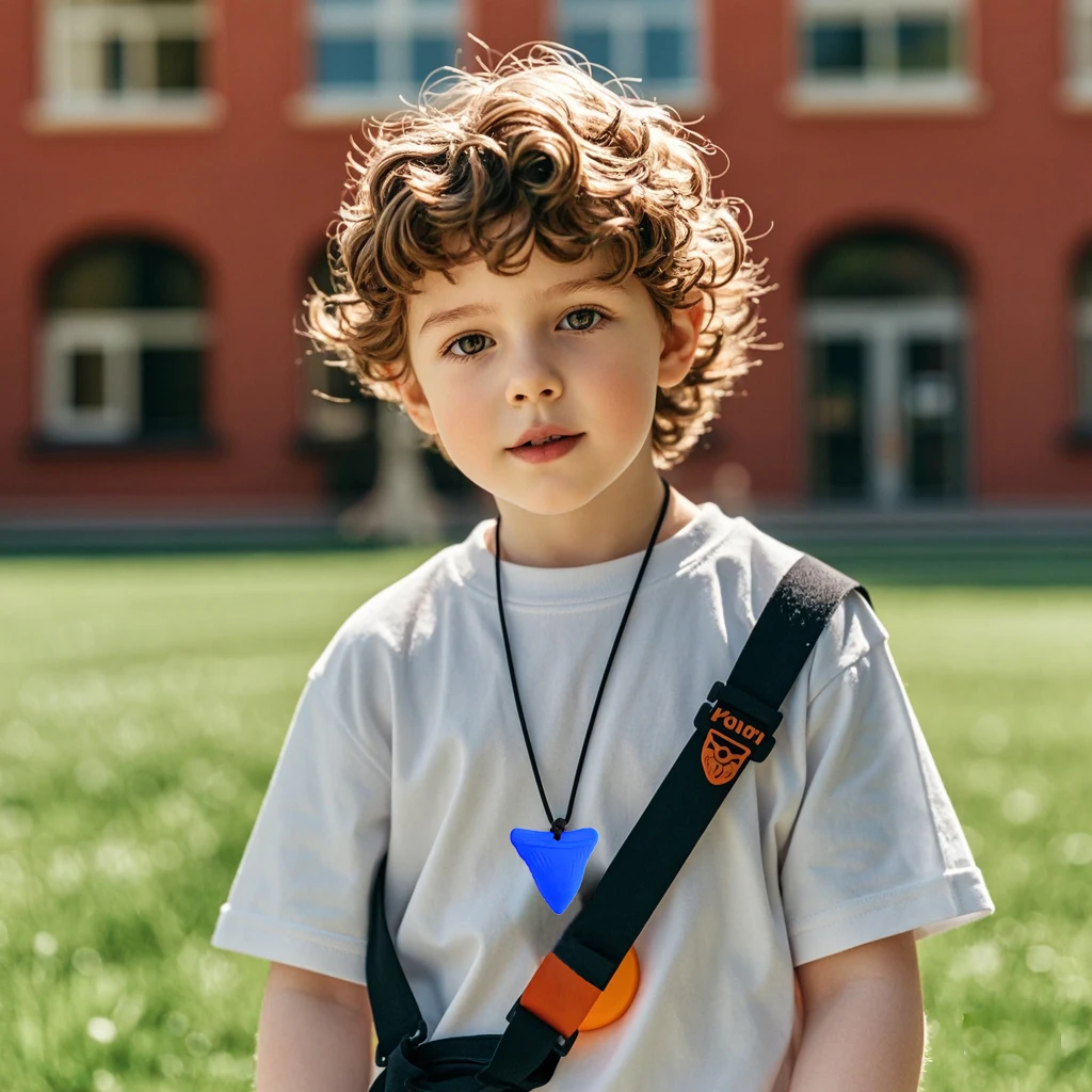 Collares masticables sensoriales para niños con dentición, TDAH, autismo, necesidades mordedores, mordedor masticable con motor oral, masticable de silicona - imagen 4