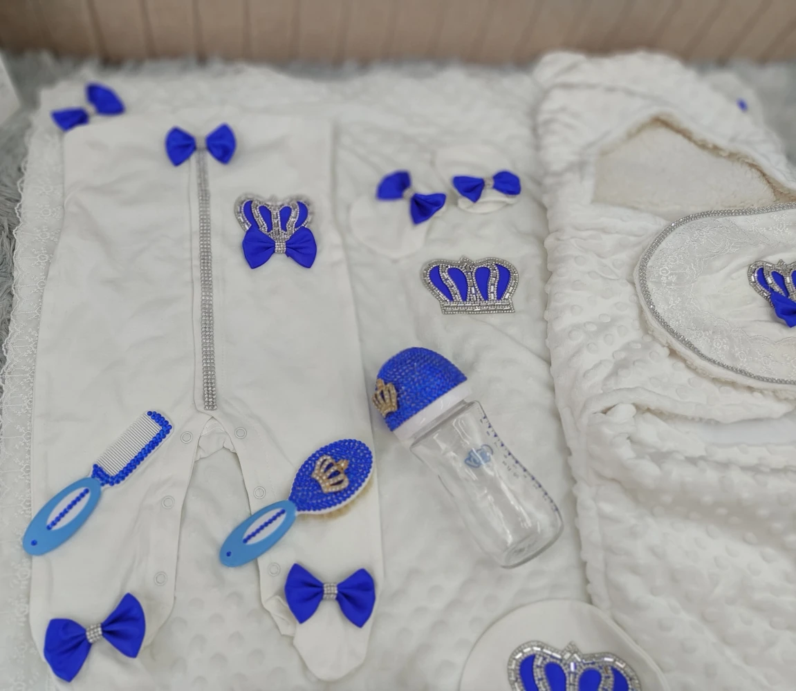 Dollbling-Conjunto de regalo para bebé, 10 piezas, Bienvenido a casa, precioso, revelación de género, artículos esenciales para bebé, botellas, manta receptora, conjunto envolvente - imagen 4