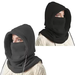 Pasamontañas de invierno unisex con capucha y máscara cortaviento
