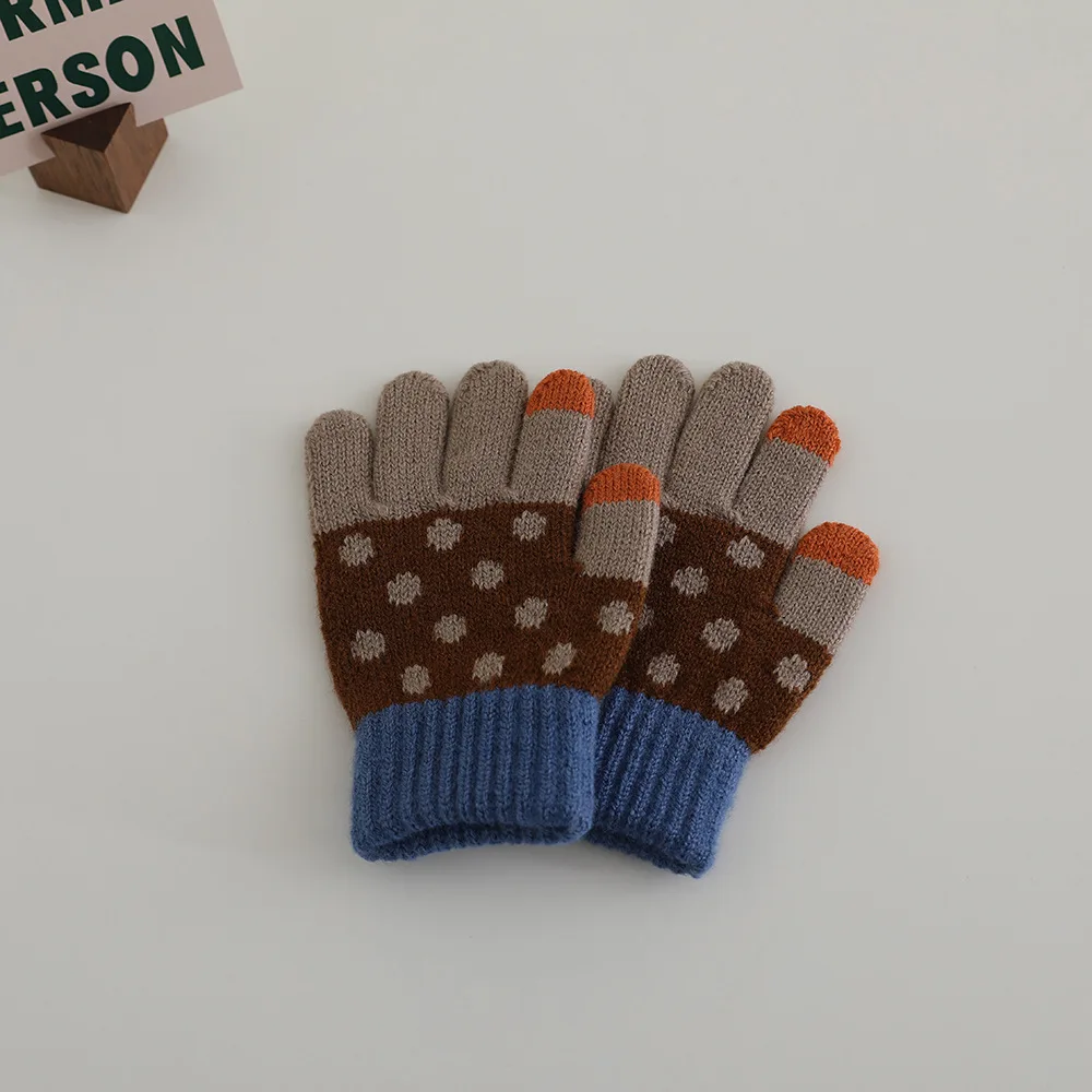 Guantes retro de Jacquard con felpa para niños – Invierno - imagen 4