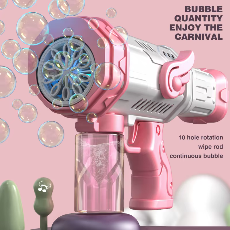 Pistola automática de burbujas para niños – Juguete exterior - imagen 3