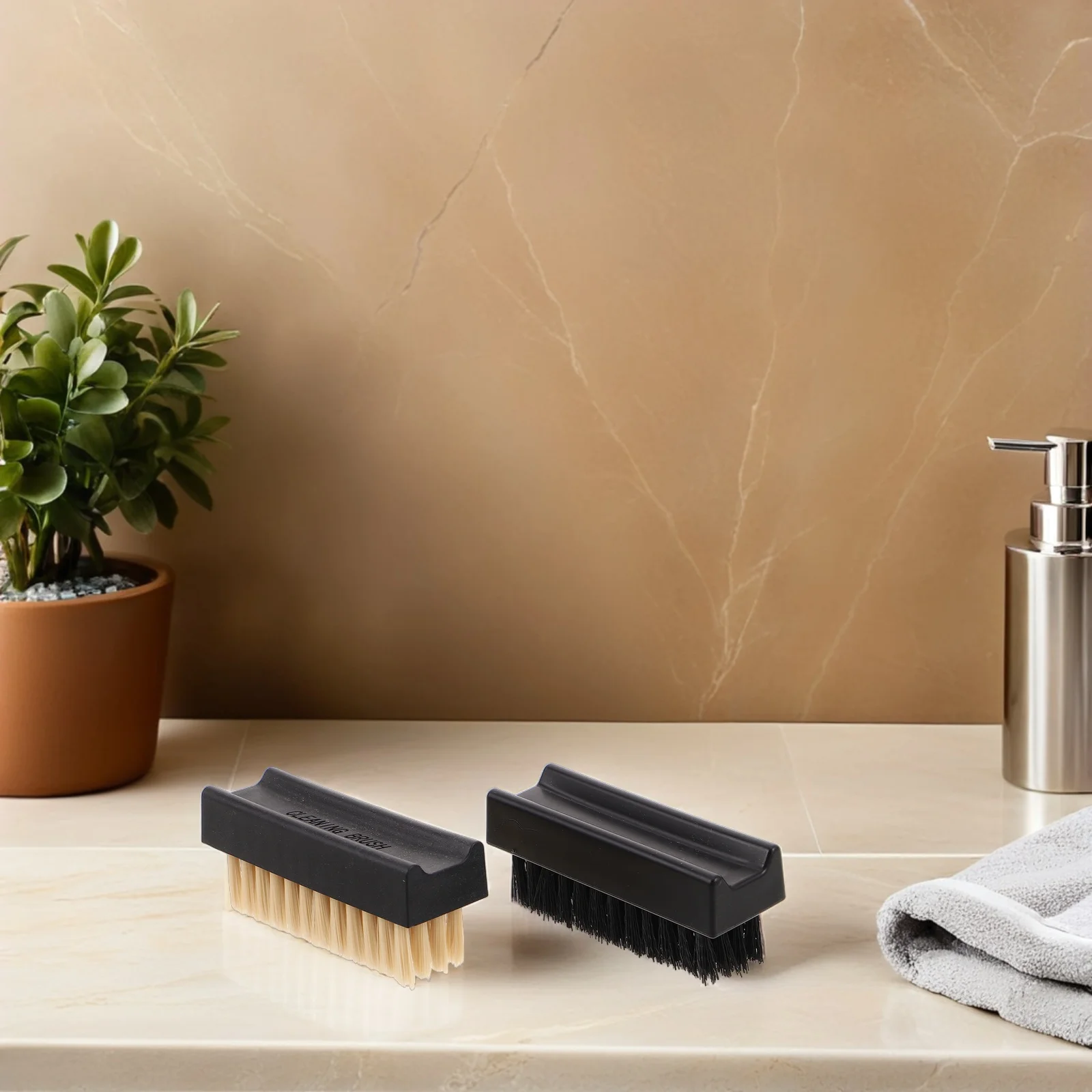 Juego de cepillos multifuncionales para zapatos, aplicador de crin de caballo para zapatillas, botas de gamuza, herramienta de limpieza para el hogar, 4 Uds. - imagen 5