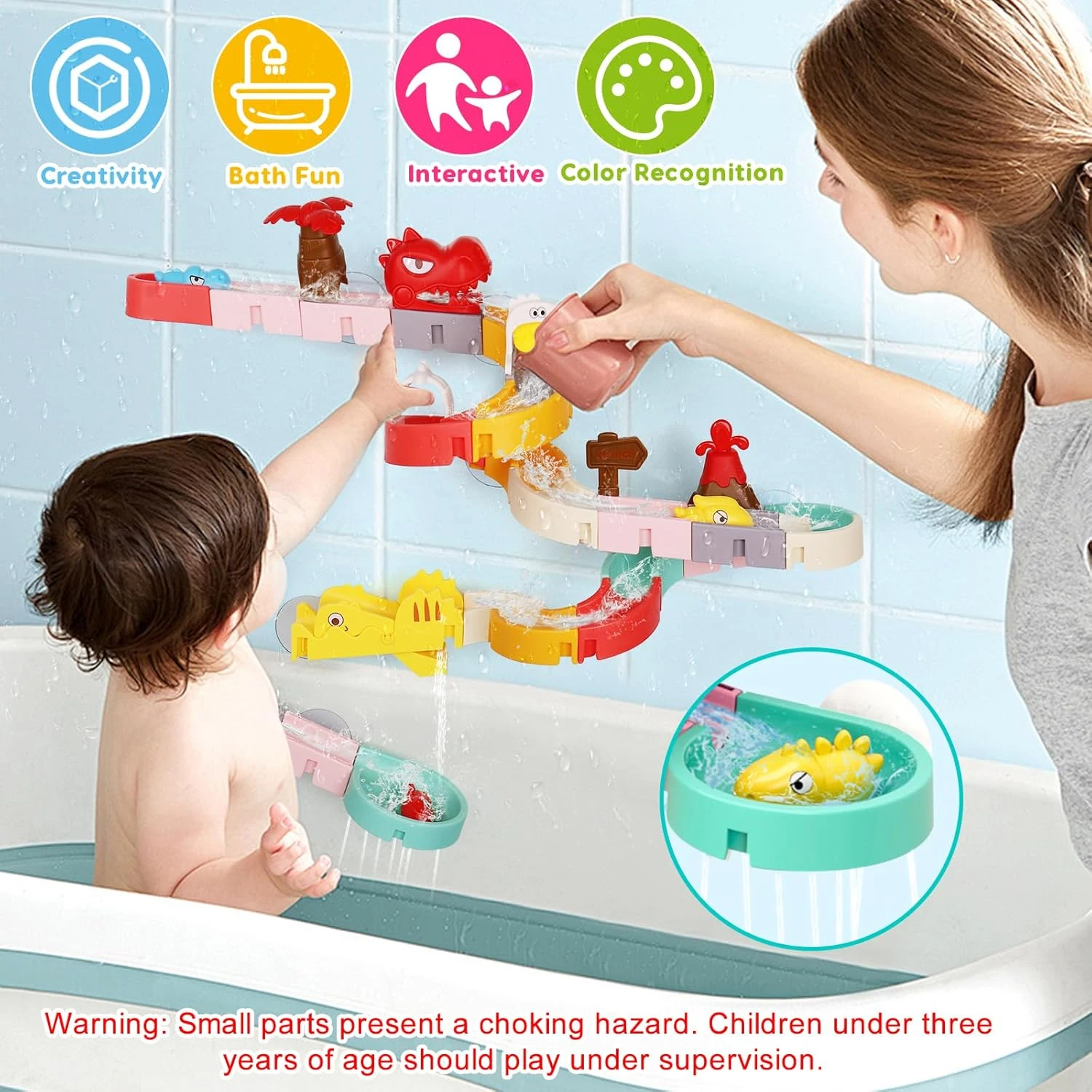 Pista deslizante de agua para baño infantil - imagen 3