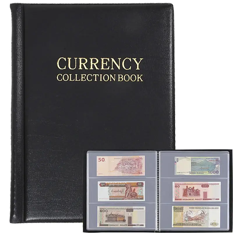 Para coleccionista, decoración del hogar, manualidad para regalo, papel, álbum de dinero, colección de dinero, libro de colección de PVC, coleccionistas de dinero de papel