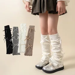 Calentadores de piernas con lazo para niña – Estilo infantil
