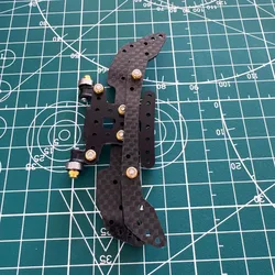 Coche de carreras Mini 4WD con doble trasero de carbono y rodamientos
