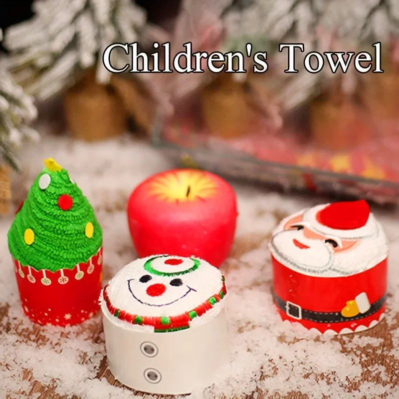 Toallas navideñas para modelado de pasteles, toallas de mano, Papá Noel, muñeco de nieve, árbol de Navidad bordado, decoración del hogar, cocina, baño interior - imagen 3