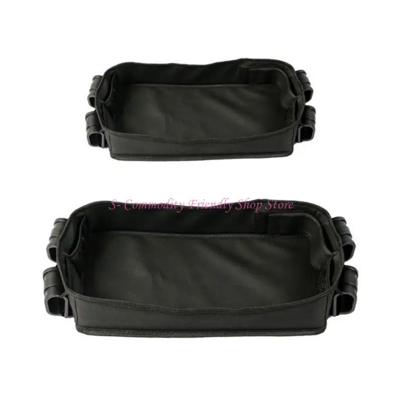 Placa almacenamiento bandeja viajes 85AE con portavasos seguros y bolsillos almacenamiento para organizador