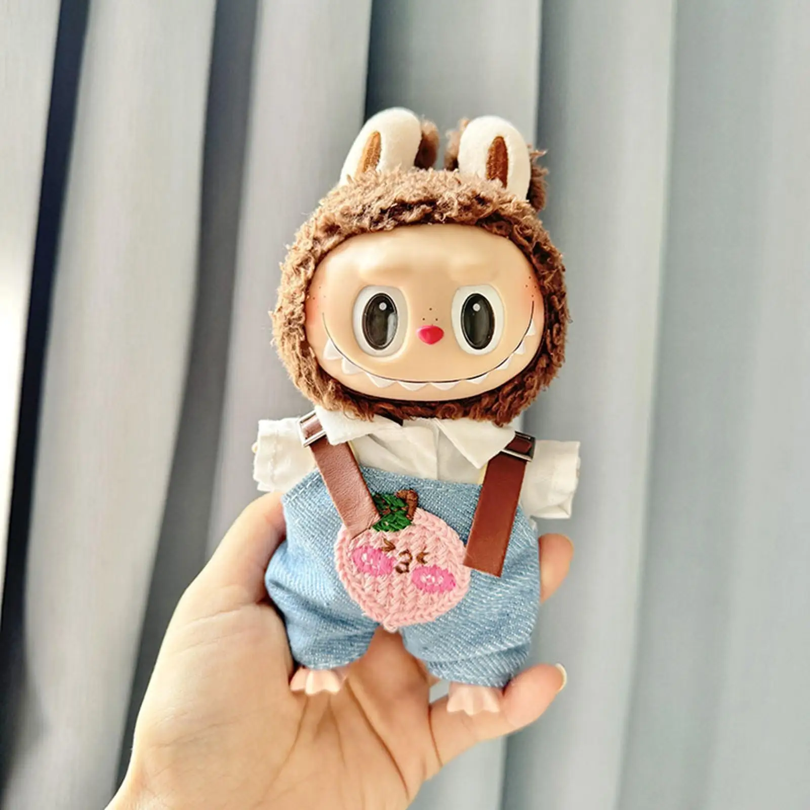 15cm 17cm Doll Apparel for Plush Figures, Outfit Set with Footwear