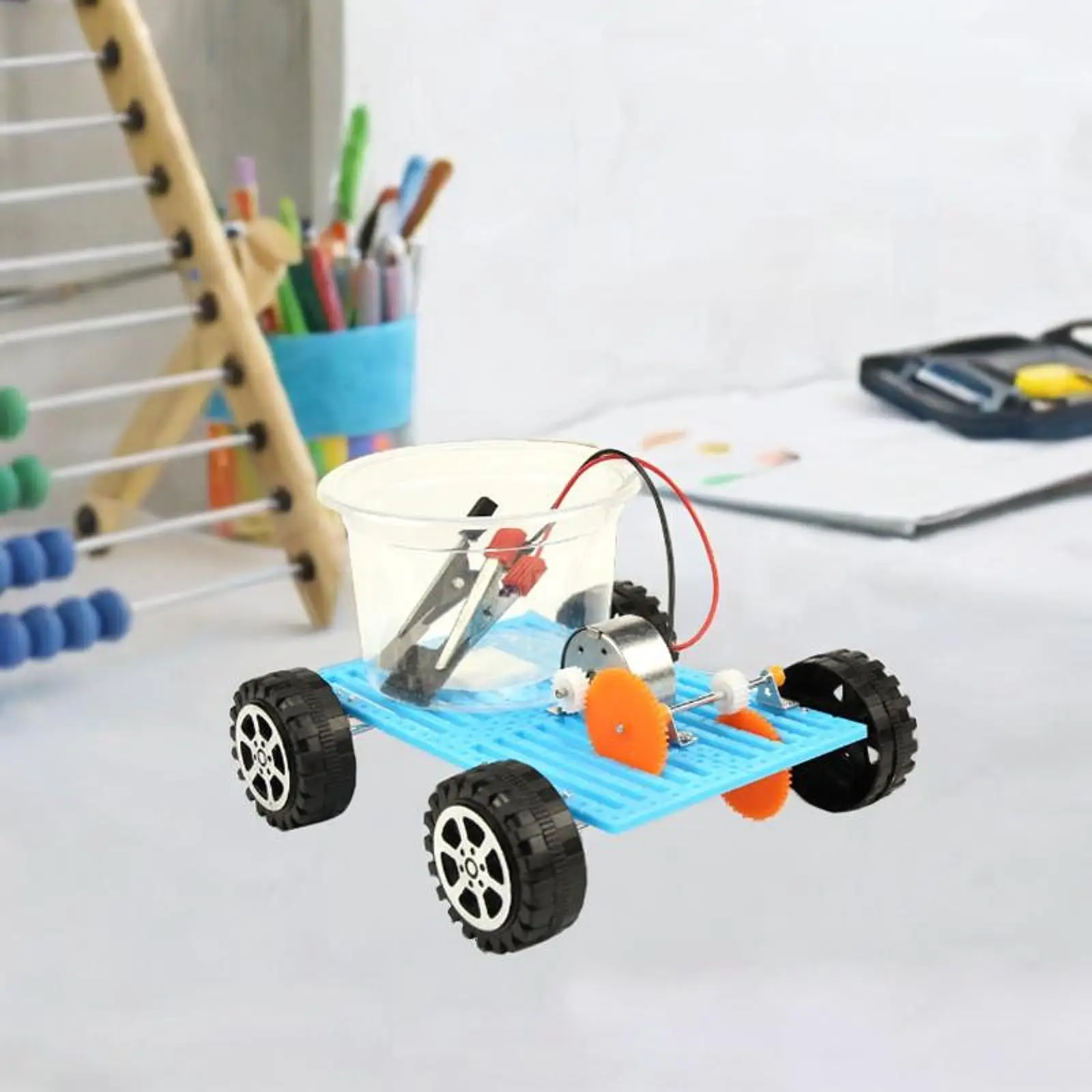 Kit de aprendizaje de vehículos con agua salina, modelo ensamblado DIY para niños - imagen 3
