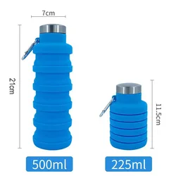 Botella de agua pliable de silicona para niños – Sport y viajes