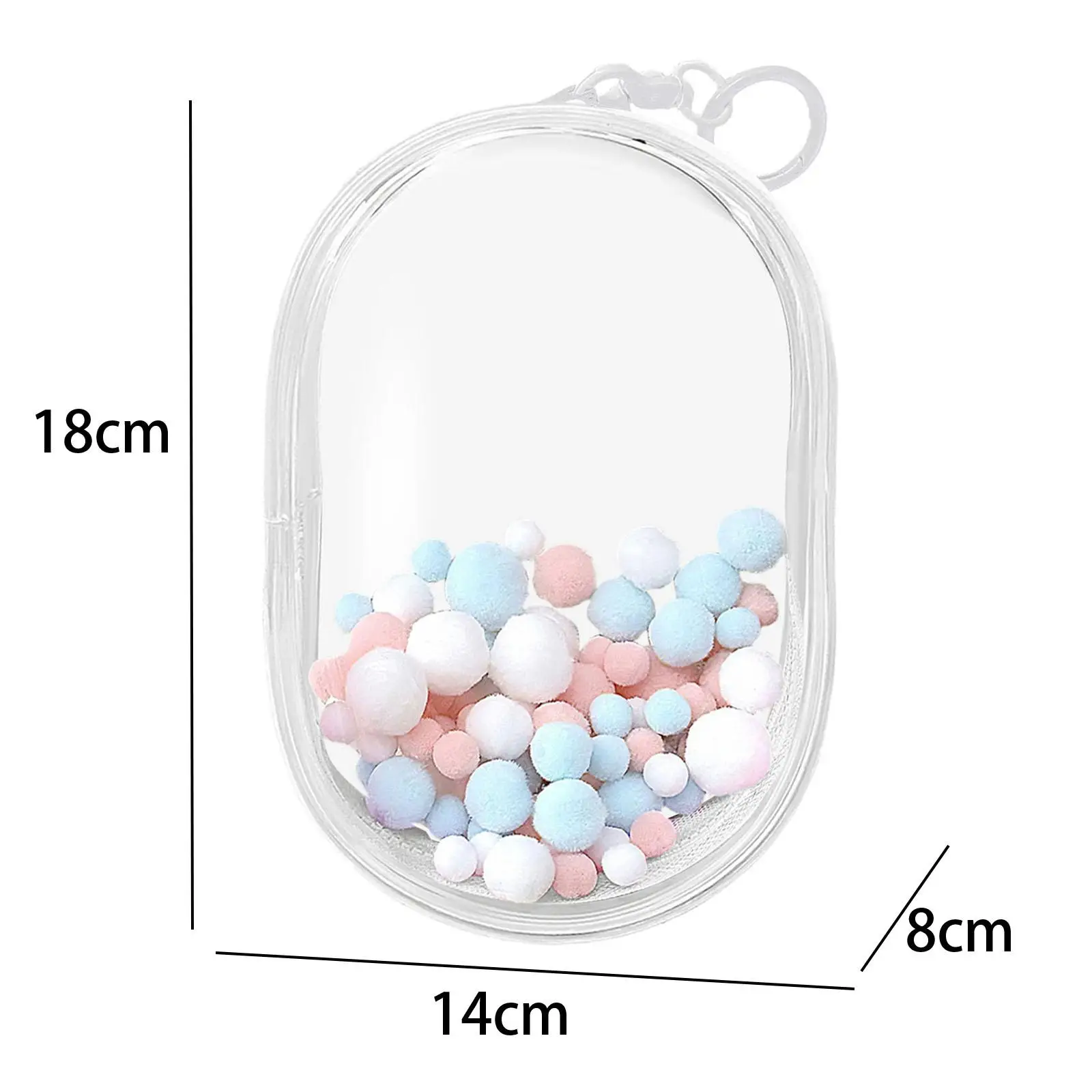 Compact Figure Holder for Mini Dolls, Transparent Display Bag for Collectors