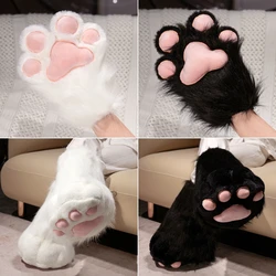 Guante creativo con garra de gato, juguete de peluche, zapatos de Fursuit, alas, accesorios de Cosplay, peluches blancos, negros y grises, accesorios creativos de animales
