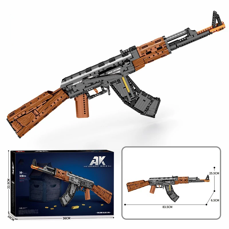 Bloques de construcción rifle AK47 para niños – Juguete militar DIY - imagen 2