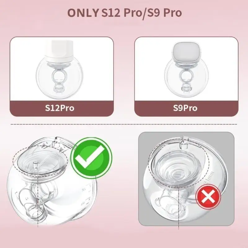 D7YD 1 Juego inserto brida 24mm/27mm con vaso recolector leche para accesorios extractor leche S9P/S12P con - imagen 4