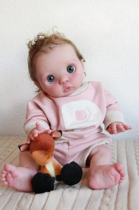 NPK-Kit de muñeco pintado a mano de 16 pulgadas, Peeka de alta cantidad con cuerpo de tela y placa para el vientre, piezas de muñecos de juguete pintadas DIY - imagen 3