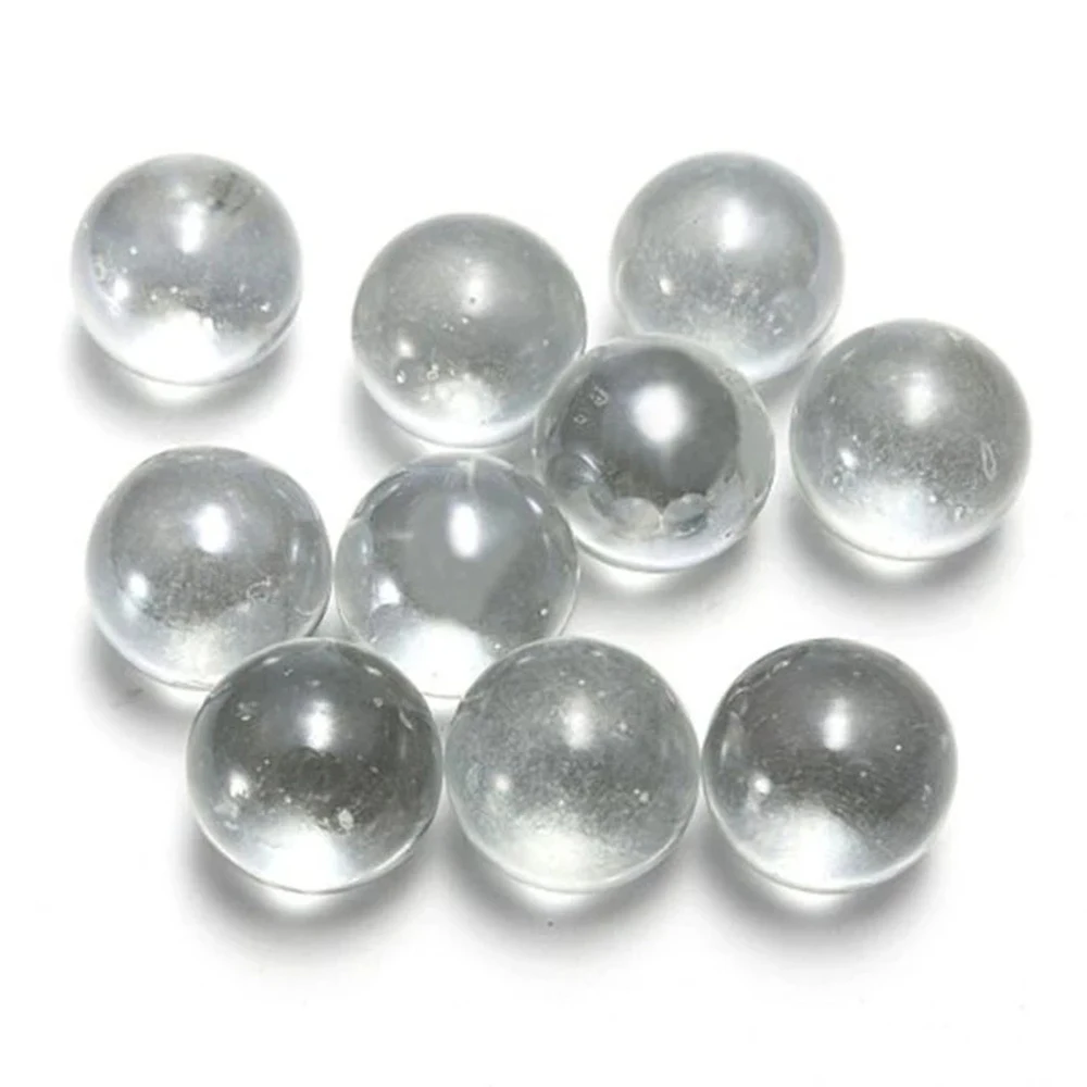 Bolas de vidrio transparentes de mármol sólido para tirachinas, juegos de canicas tradicionales, 10mm, 14mm, 16mm, 20 unids/lote por paquete