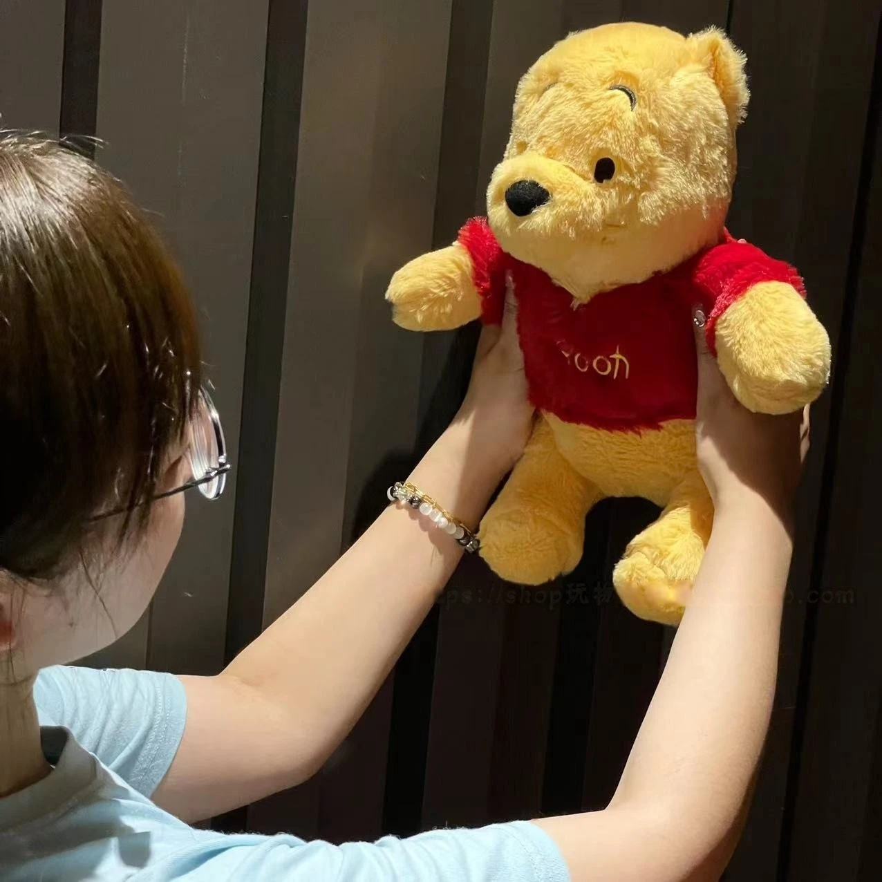 30/50cm de alta calidad oso Pooh de peluche de juguete de dibujos animados oso suave peluches Animal relleno almohada abrazable sofá cama decoración del hogar regalo niña - imagen 2