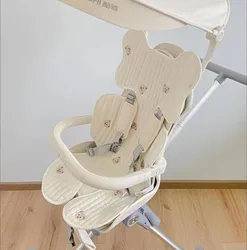 Cojín transpirable para cochecito de bebé – Algodón lavable bordado