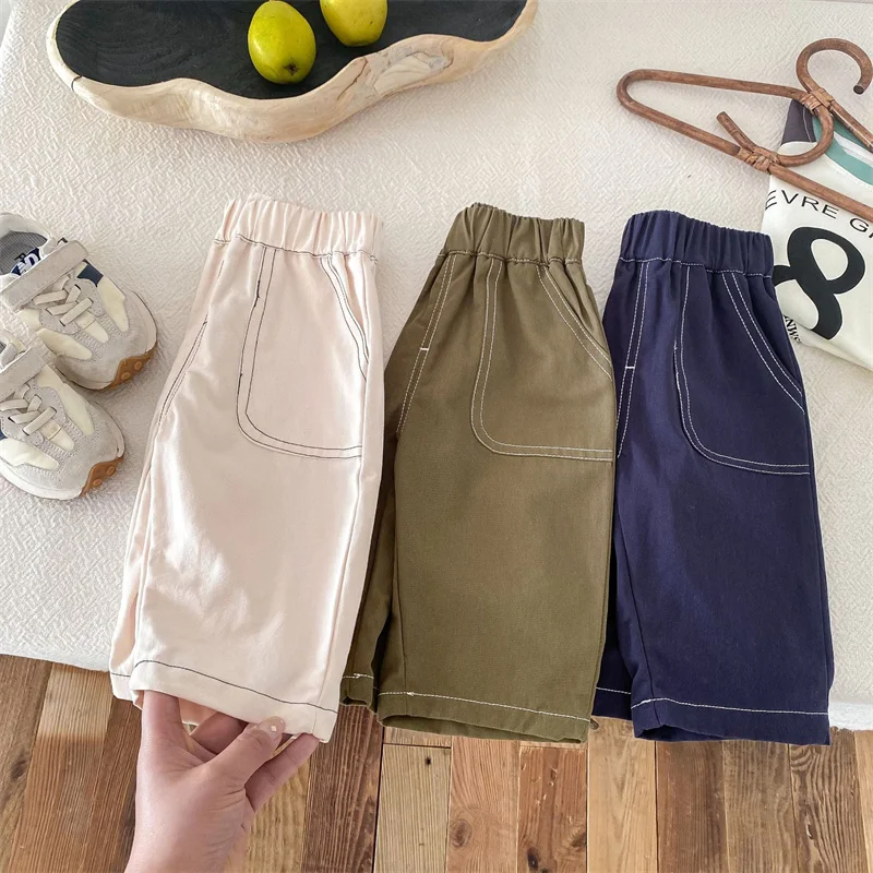 Pantalones deportivos informales para niños y niñas, traje de bebé de estilo coreano con bolsillos, 6m-5 años, primavera, 2024 - imagen 3
