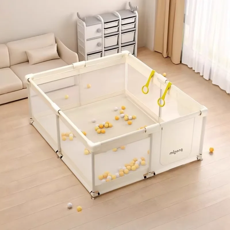 IMBABY Castillo de parque infantil para bebés, valla de actividades de tela grande para niños, patio de juegos de alta calidad con diseño seguro y plegable