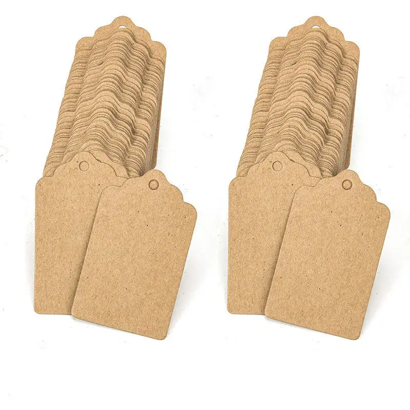 Etiquetas Kraft blancas para regalos y manualidades de papelería - imagen 5