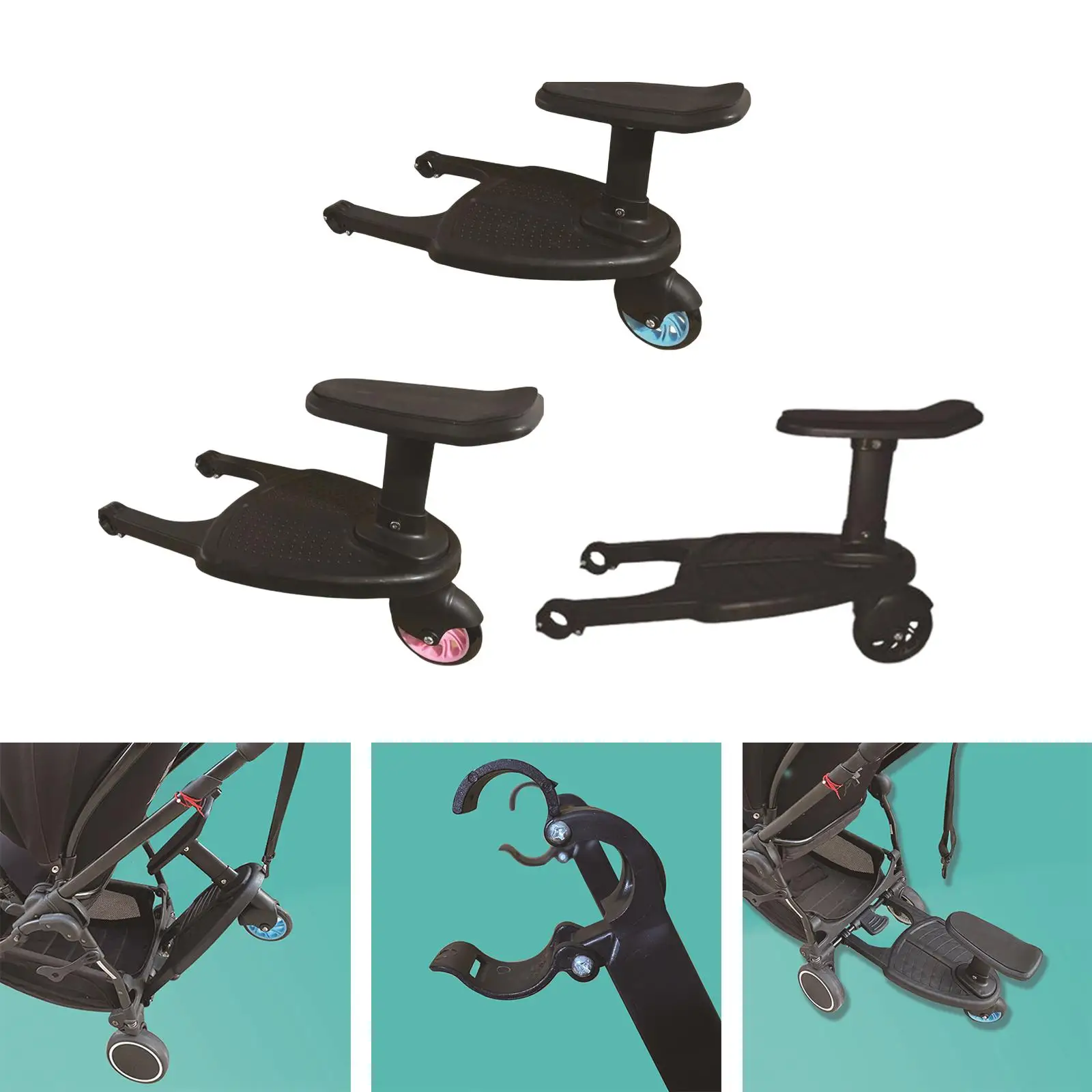Accesorio universal para cochecito con asiento desmontable y pedal - imagen 3