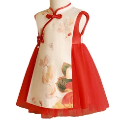 Vestido princesa rojo sin mangas para niña – Verano.gif>