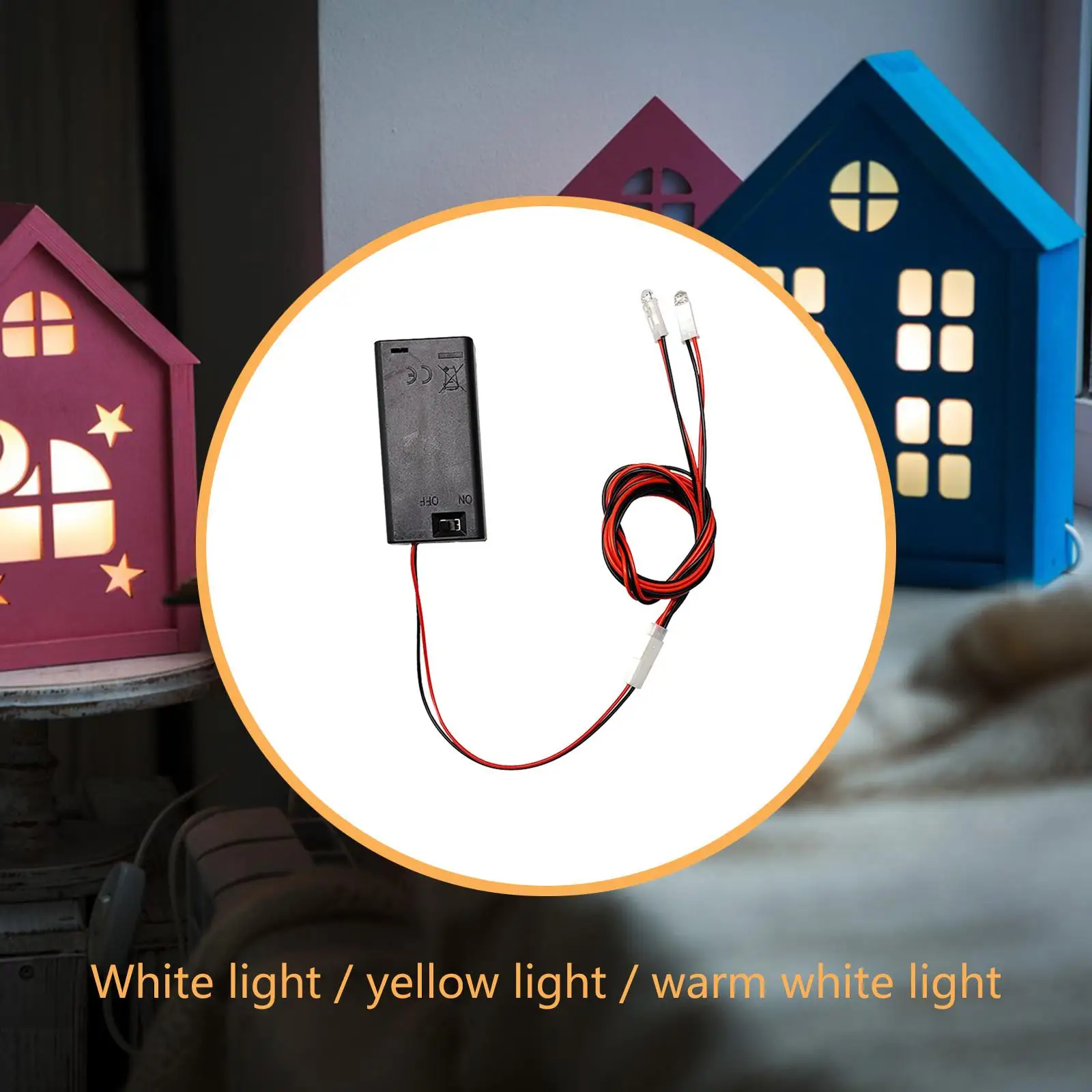Kit de iluminación para casa de muñecas, luz modelo hecha a mano, luz nocturna, muebles, caja de batería de luces LED en miniatura pequeñas DIY con Mini lámpara LED - imagen 3