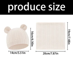 Gorro con orejas de oso de algodón suave para bebé