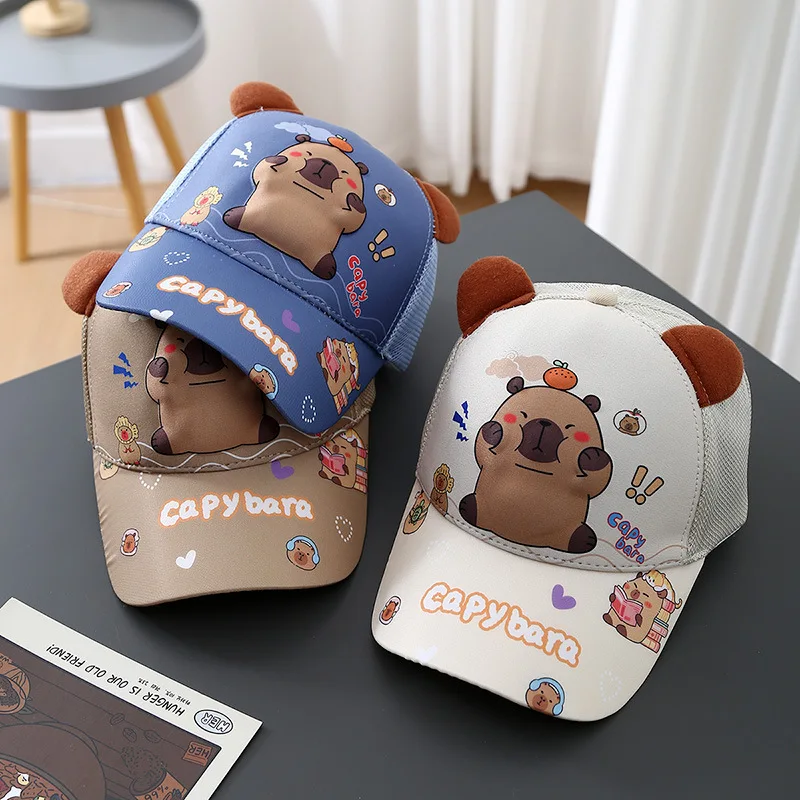 Bonita gorra de béisbol de malla para bebé, sombrero para el sol con letras de dibujos animados de verano, gorras Snapback de algodón para niños y niñas, sombrero de pesca de Hip Hop para chico de 2 a 6 años - imagen 2