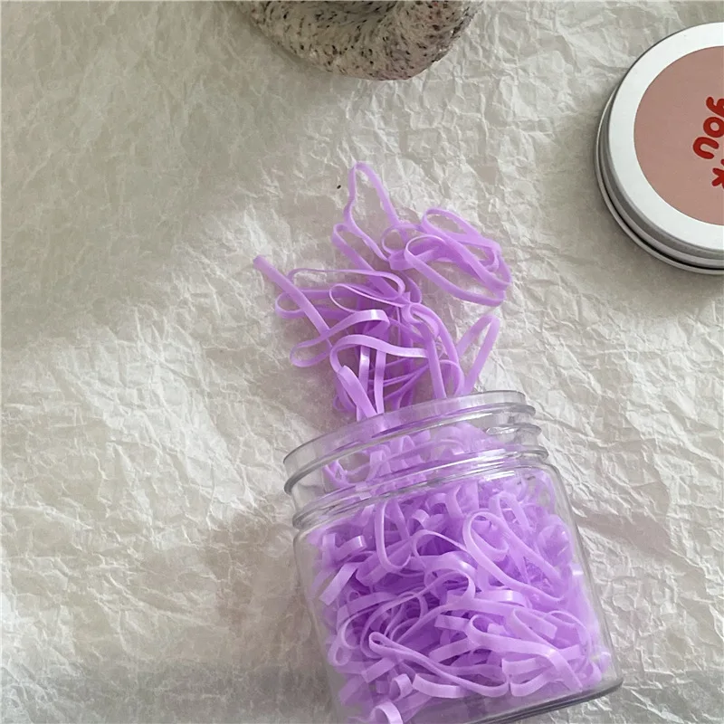Gomas de pelo elásticas para niños – Pack colores básicos estilo coreano - imagen 2