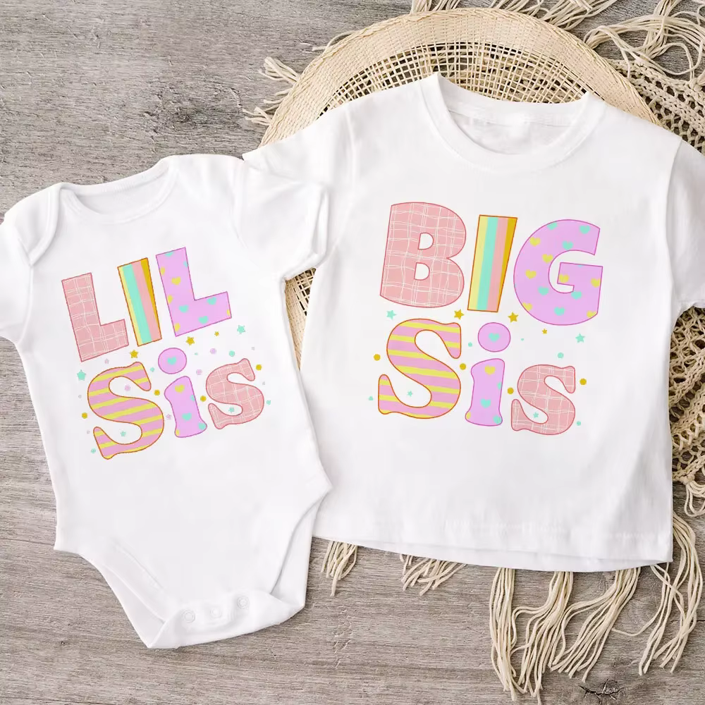 Conjuntos a juego para hermana mayor y bebé – Ropa coordinada familiar - imagen 2