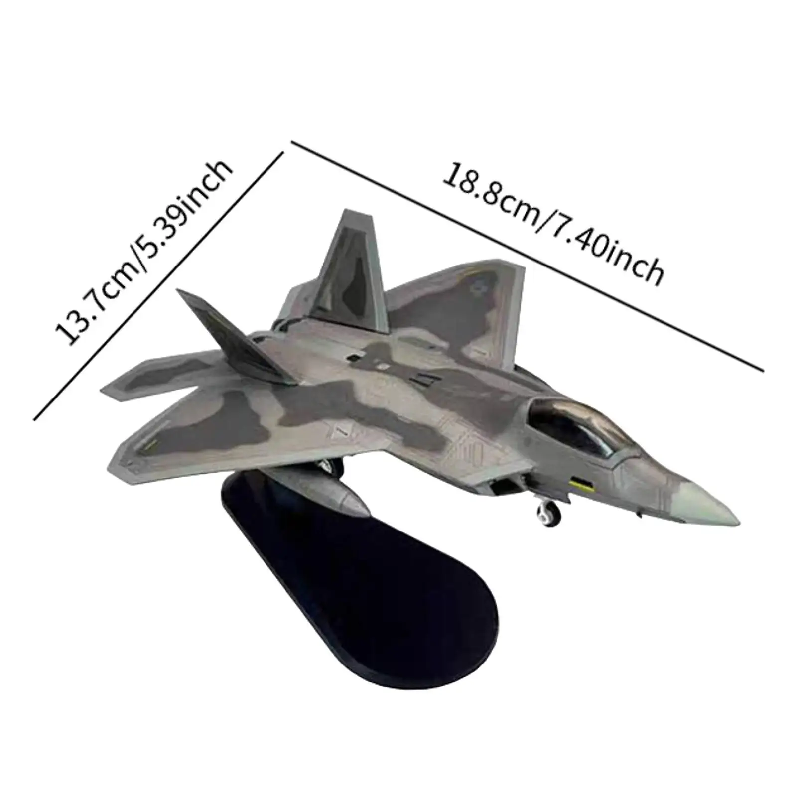 1/100 Scale Plane Metal Alloy Fighter for Household Living Room Desktop