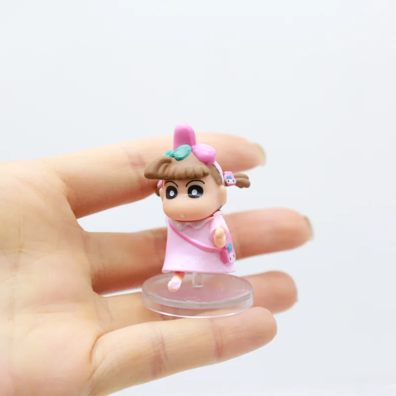 RE-MENT 10 unids/set crayón Shin-chan Sanrio serie escolar caja ciega juguete figura de acción adornos para niños regalos - imagen 4