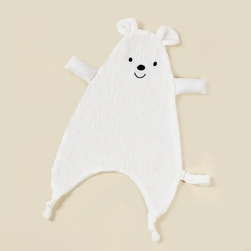 Manta muselina capas para bebé, cálida y transpirable, D7YD, manta bebé con oso bordado