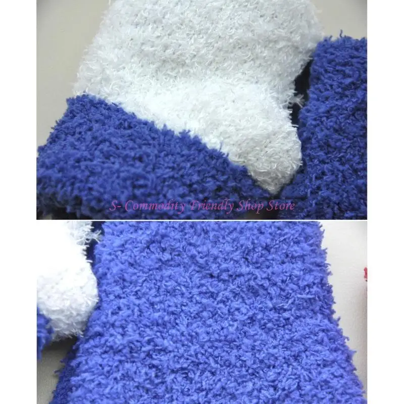 85AE Guantes gruesos cálidos 2 piezas Color sólido Guantes con cuello halter a prueba viento - imagen 4