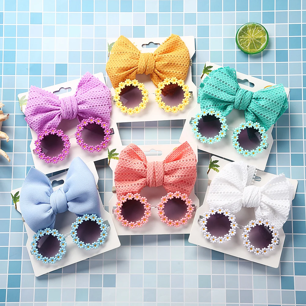 Gafas de sol para bebé estilo margarita con diadema nailon - imagen 5