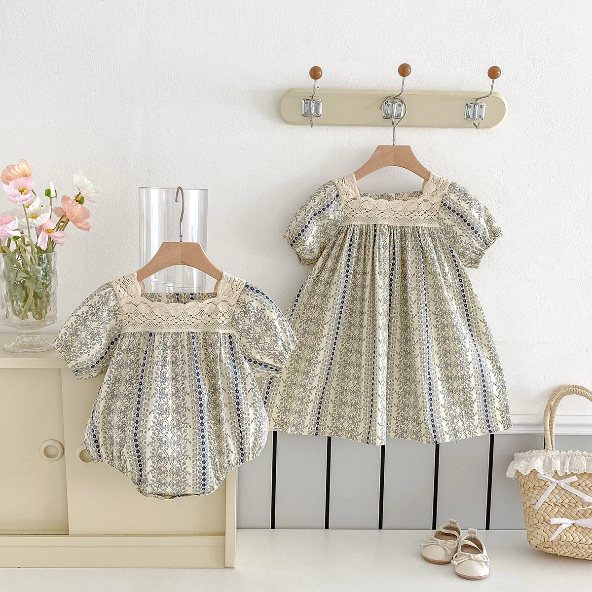 Vestido de encaje floral para niña – Manga corta verano - imagen 4