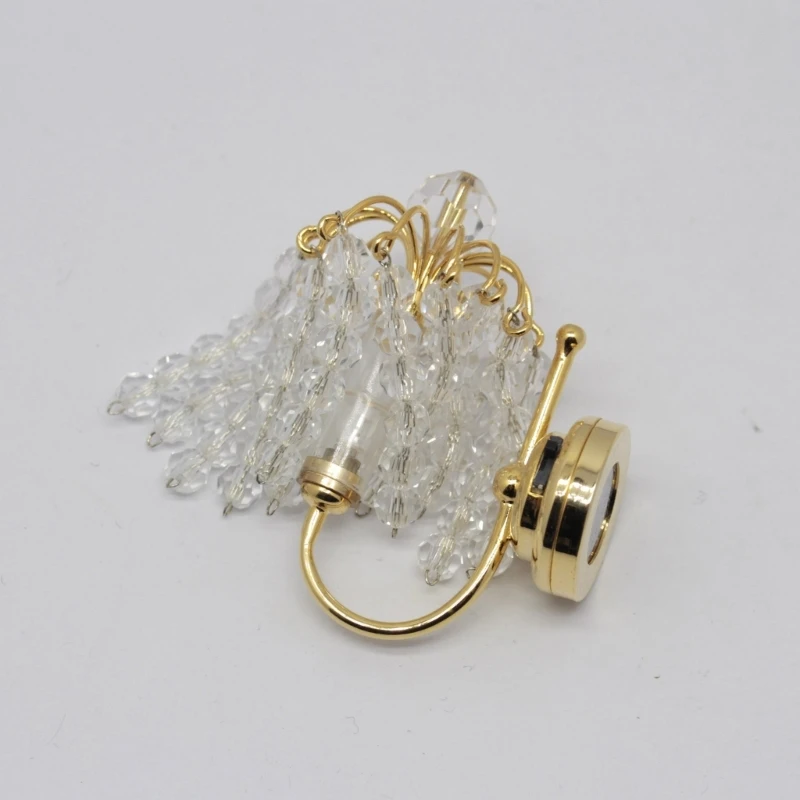 Lámpara de pared para casa de muñecas a escala 1:12, candelabro en miniatura Vintage, modelo de simulación, lámpara de techo para niños, decoración de muebles para casa de muñecas - imagen 4