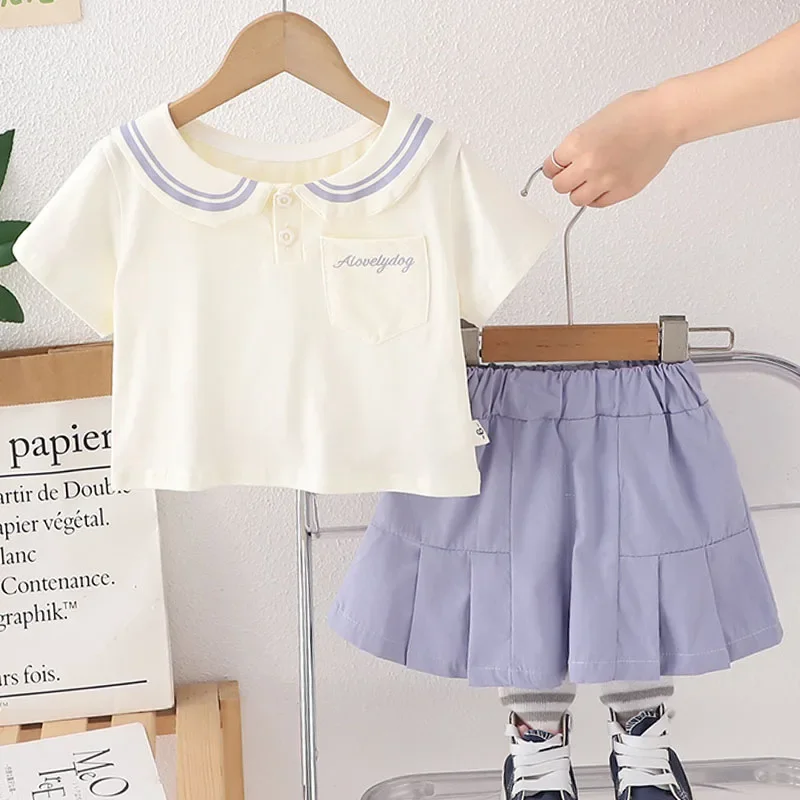 Conjunto de verano bebé con camiseta manga corta y cuello de muñeca - imagen 5