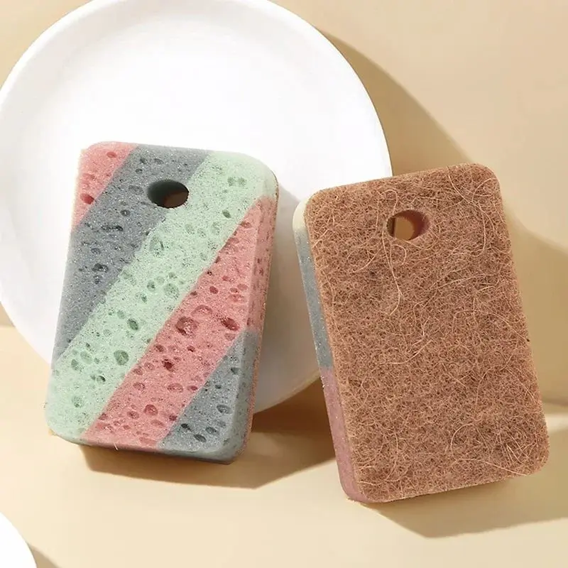 Esponja de limpieza de cocina, se puede utilizar en ambos lados, esponja para lavar platos, paño, herramienta de limpieza del hogar, 1/5 Uds. - imagen 3