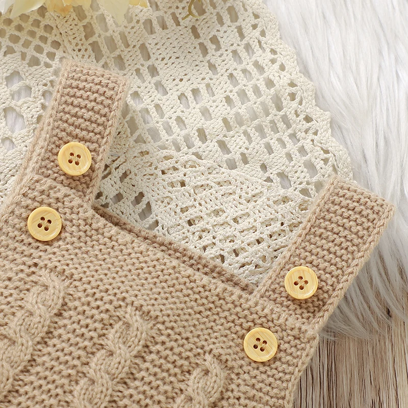 Conjuntos de ropa de invierno para bebé, suéteres informales de manga larga, chaquetas + peleles, trajes para niños y niñas, ropa tejida para niños pequeños de 2 uds. - imagen 4