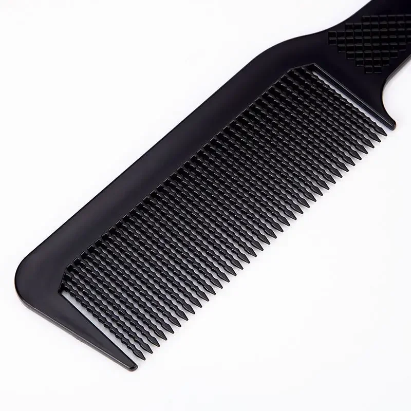 Peine para niños y niñas, cepillo de pelo profesional antiestático de dientes anchos, color blanco y negro, accesorios para cortadora de pelo de peluquero y salón - imagen 4
