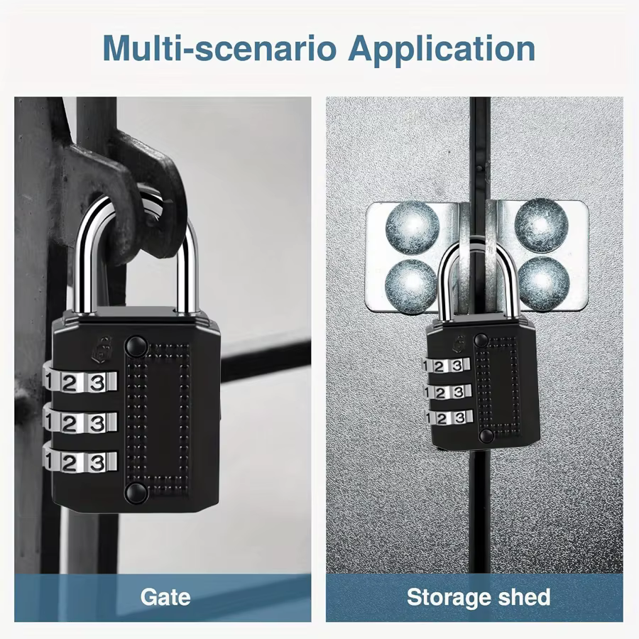 Candado de combinación de 4 dígitos antirrobo para equipaje - imagen 5