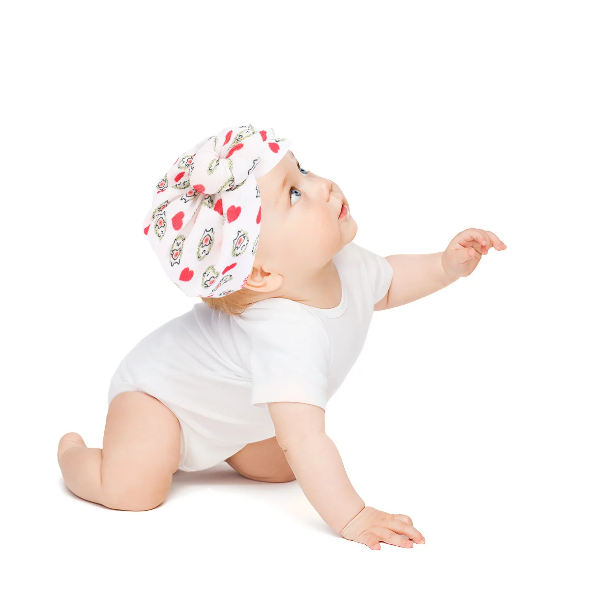 Diademas para bebé, turbante para recién nacido, transpirable, patrón de erizo, fino, plegable, cómodo, sombrero para niña, accesorios para sesión de fotos - imagen 5