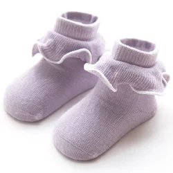 Calcetines tobilleros de algodón floral para bebé